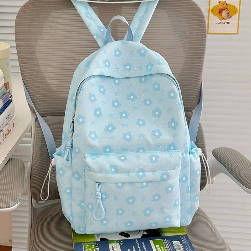 Floral-Embellished Patterned Backpack Kalsten