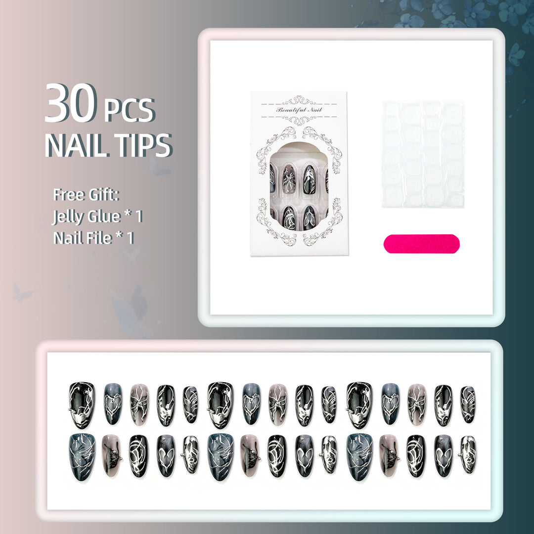 Manual Artistic Press-On Nail Set