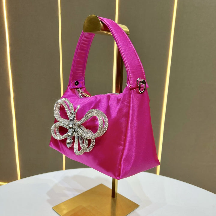 Butterfly-Embellished Evening Handbag