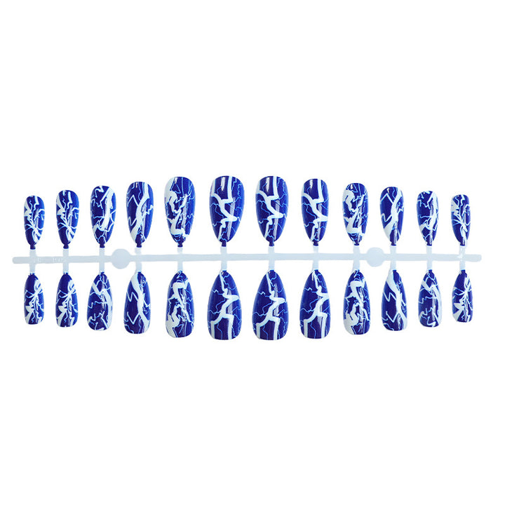 Lightning Bolt Pattern Press-On Nail Set