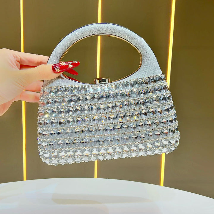 Crystal-Accented Evening Handbag