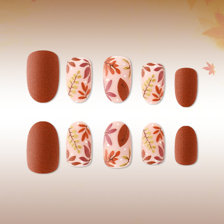 Artistic Autumn-Inspired Nail Art Kalsten