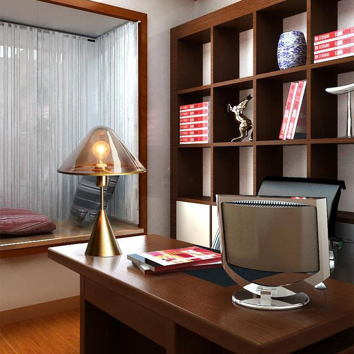 Modern Glass Cone Table Lamp