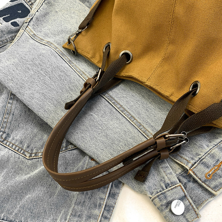 Casual Canvas Tote Bag with Adjustable Strap