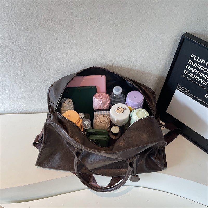 Premium Leather Weekender Duffle