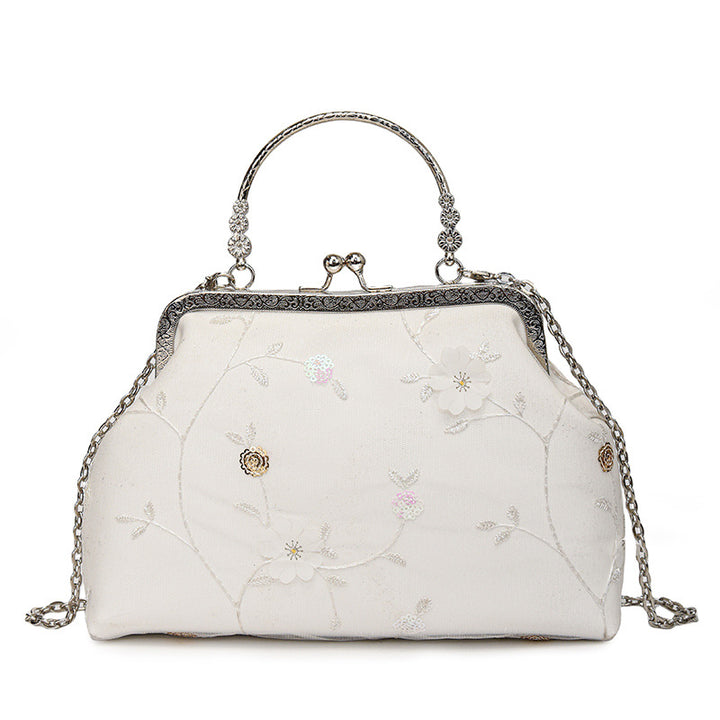Floral Embroidered Evening Purse