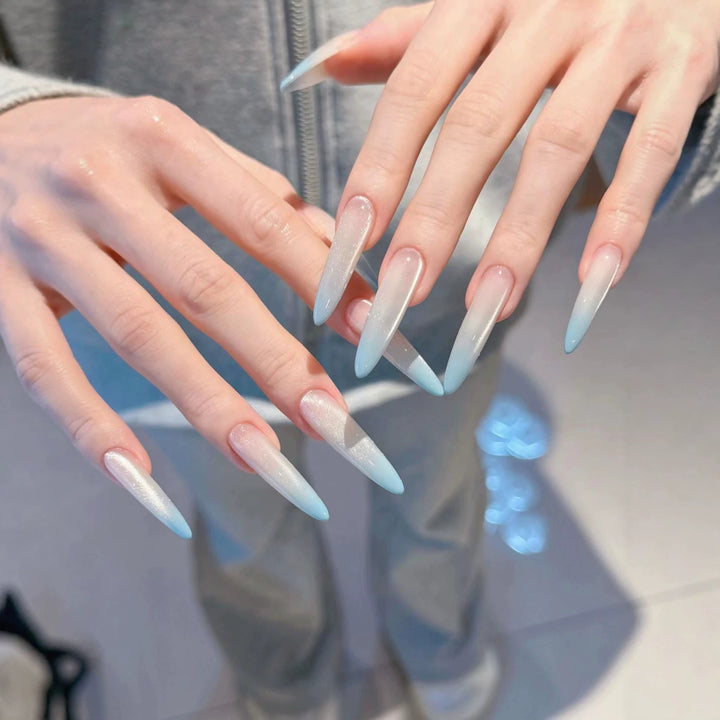 Long Gradient Acrylic Nail Extensions