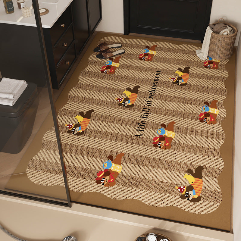 Playful Dog-Themed Bath Mat
