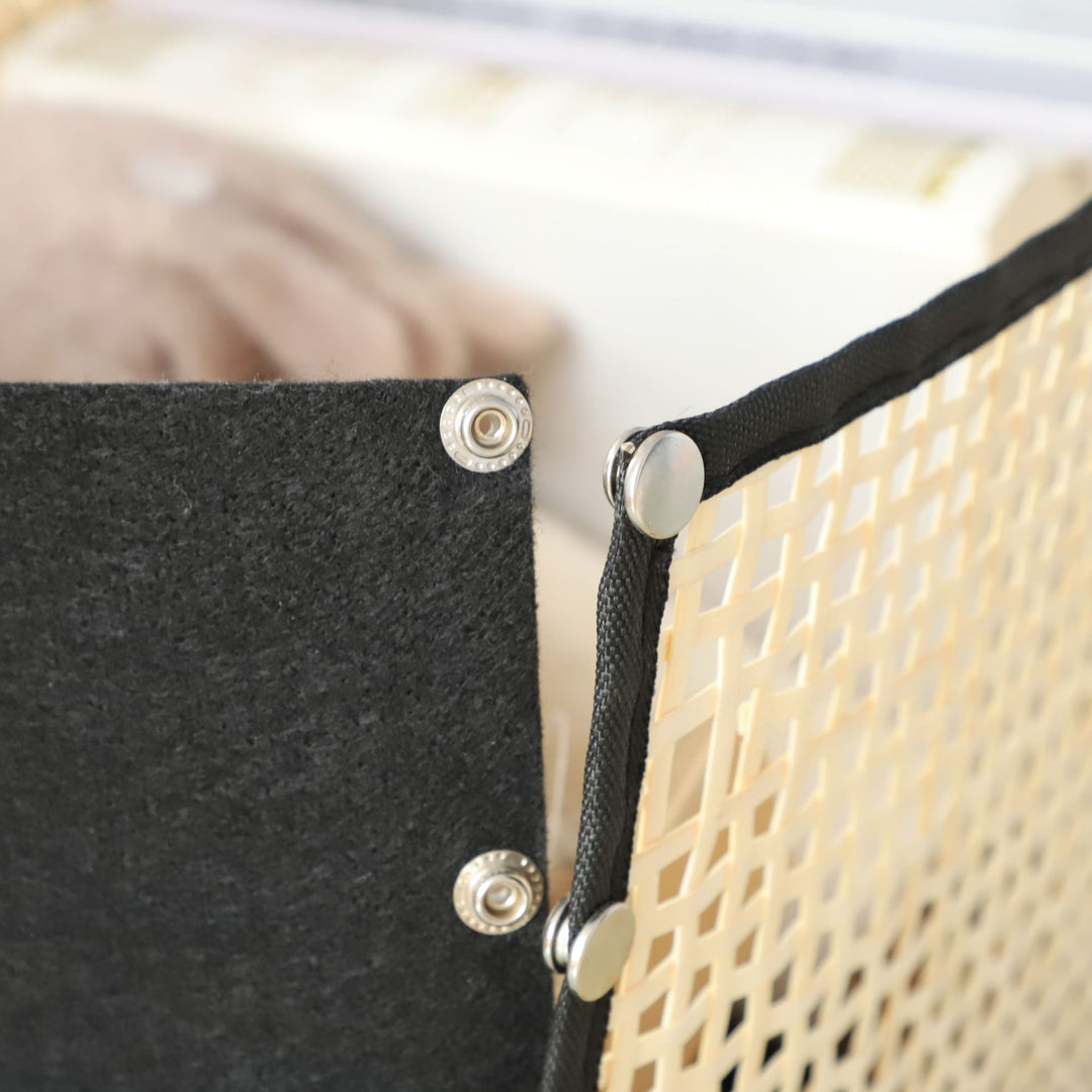 Multifunctional storage bowl made of bamboo and textile Kalsten