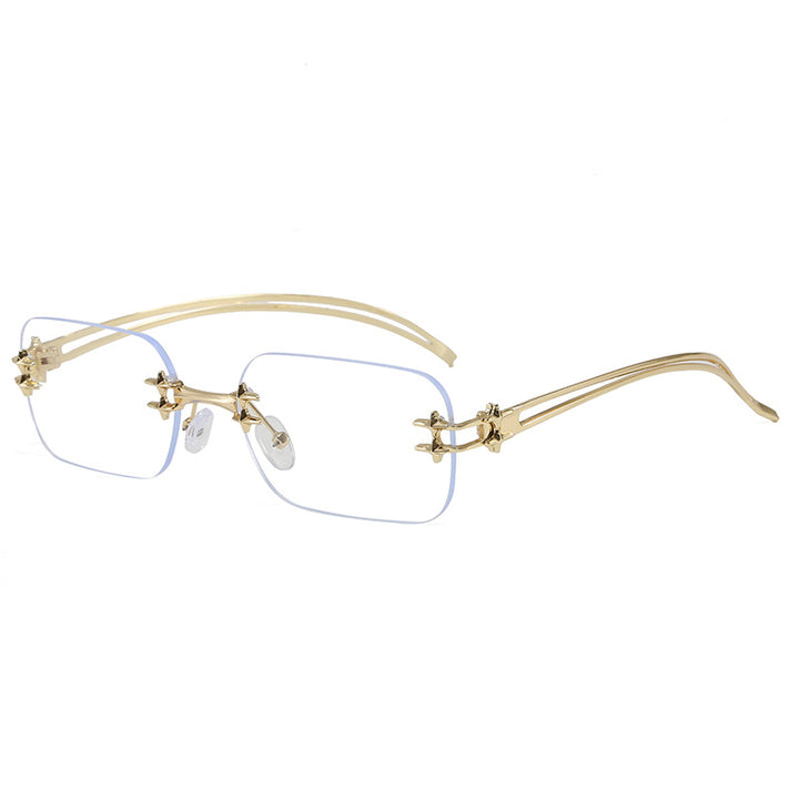 Fashionable metal sunglasses with rectangular frame Kalsten