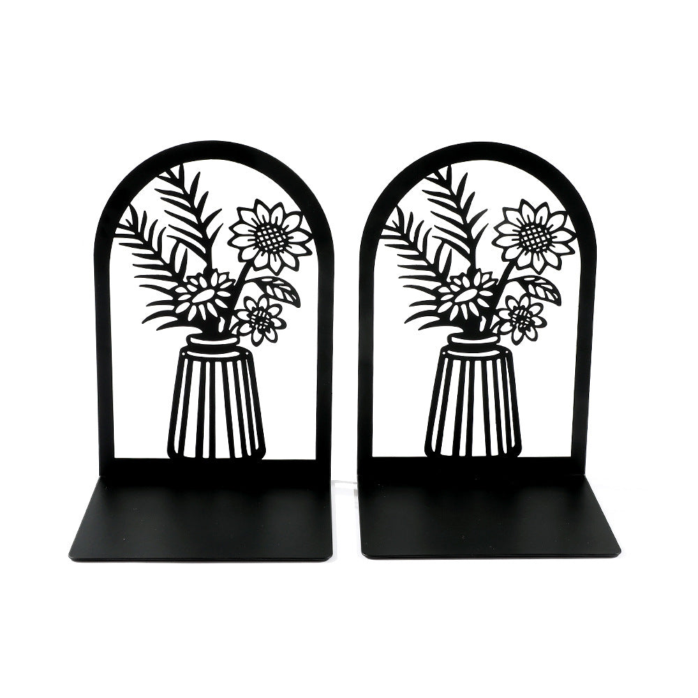 Decorative Floral Metal Bookends
