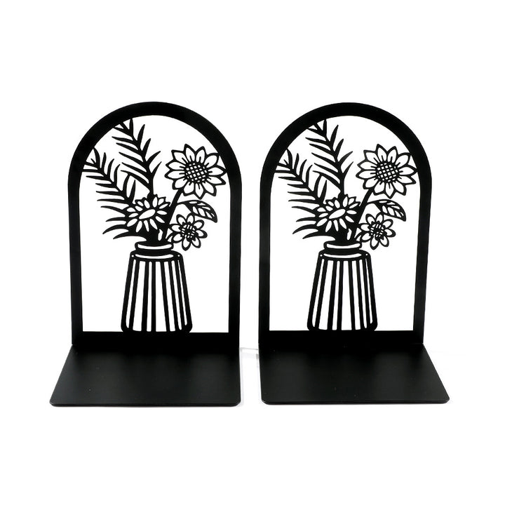 Decorative Floral Metal Bookends