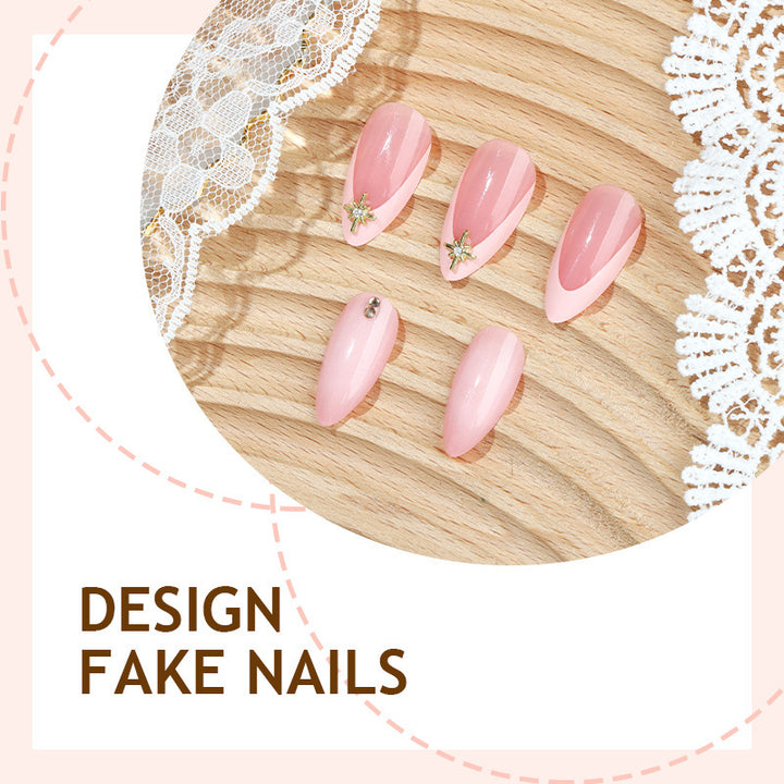 Artificial nail creations with elegant floral details Kalsten