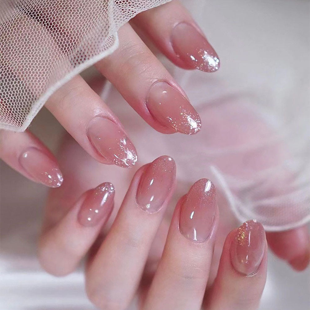 Artistic Glitter Gradient Press-On Nails