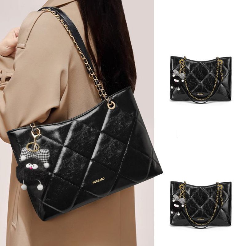 Quilted Chain-Handled Tote Bag Kalsten