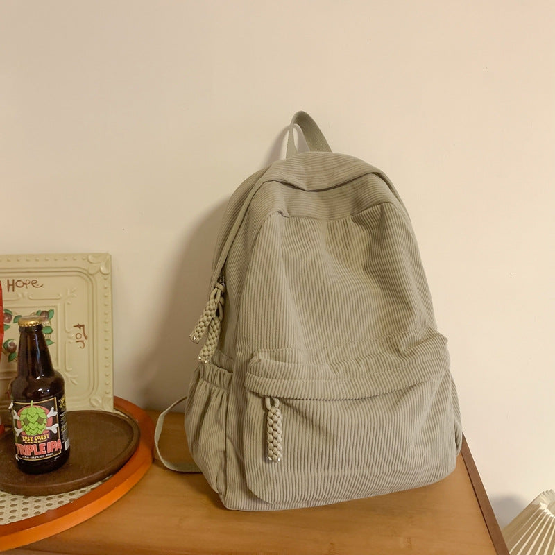 Cord Backpack with Versatile Compartments and Ergonomic Design Kalsten