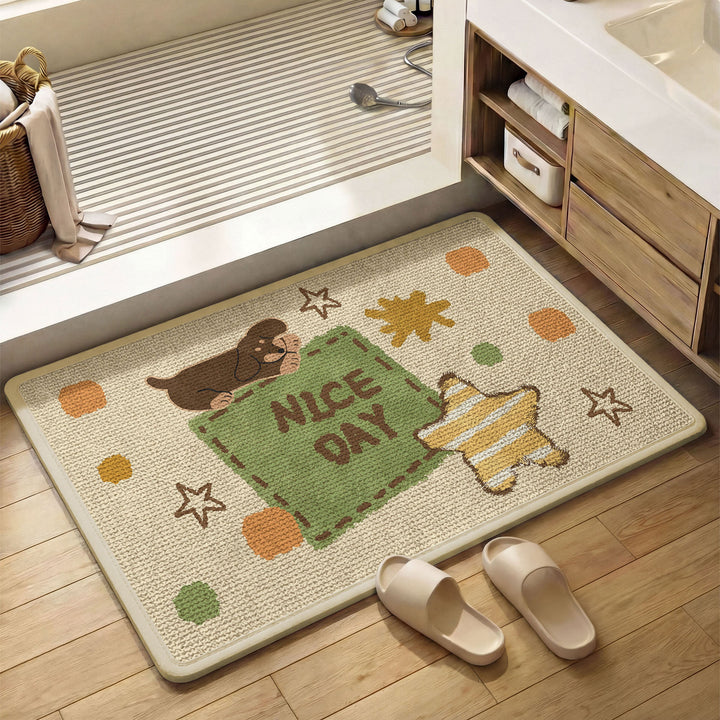 Playful Pet-Themed Bath Mat