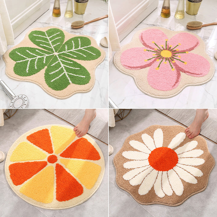 Floral Design Bath Mat Kalsten