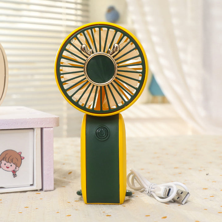 Ladies Portable Hand Fan in Cheerful Animal Design Kalsten