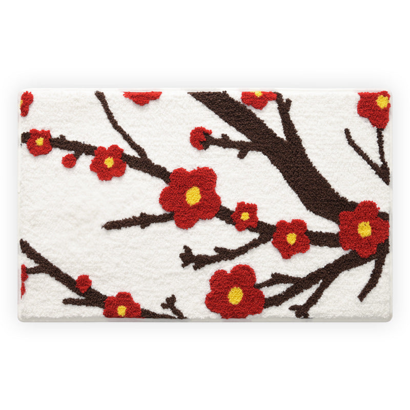 Floral Design Bath Mat Kalsten