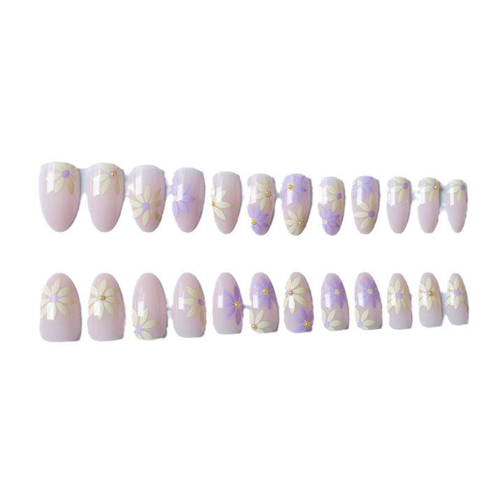 Elegant Floral Acrylic Nail Art