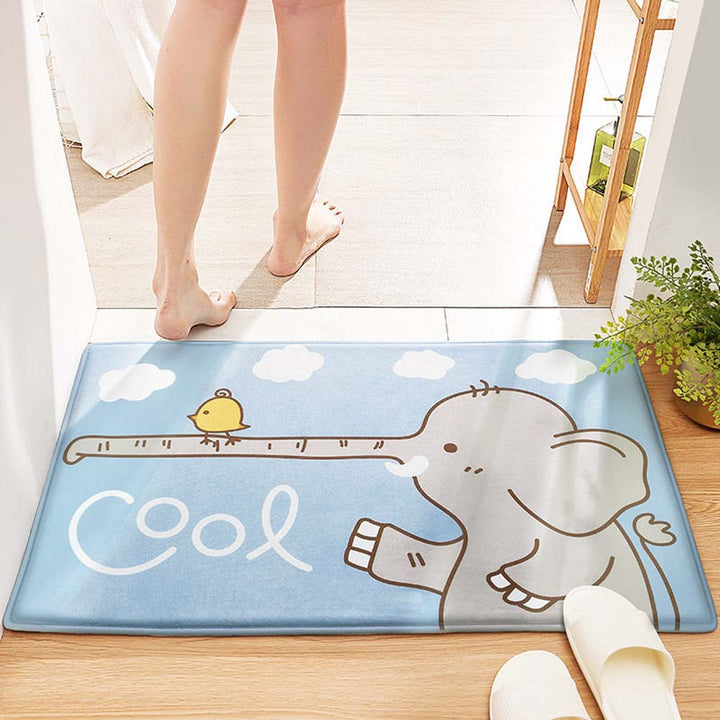 Playful Animal Design Bath Mat