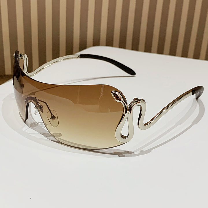 Women's Fashion Oversized Sunglasses with Innovative Metal Frame and Unique Design Kalsten