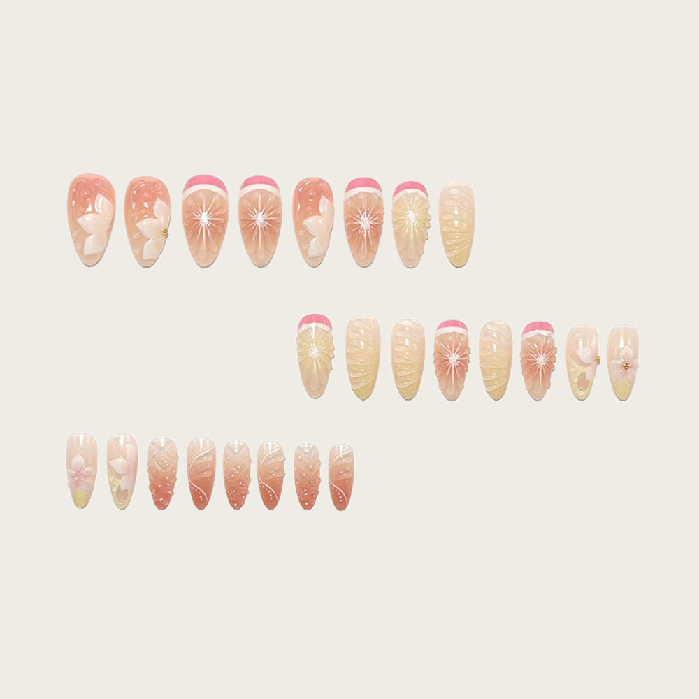 Artificial nails in spring floral and fruit design Kalsten