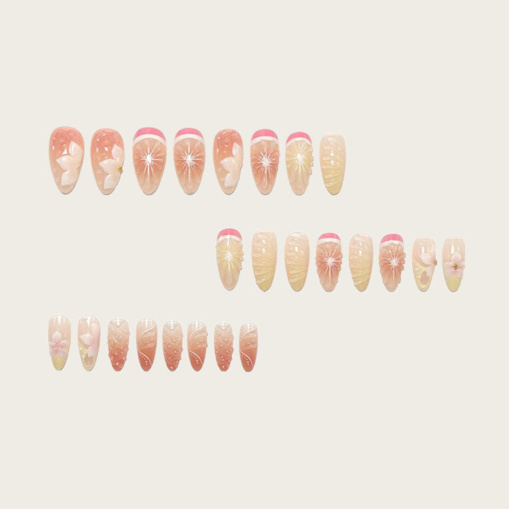 Artificial nails in spring floral and fruit design Kalsten