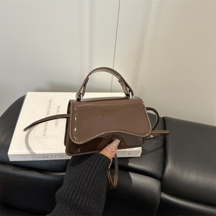 Miniature Crocodile-Textured Handbag