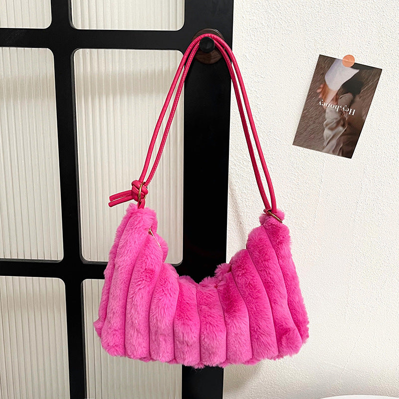 Plush Textured Handbag