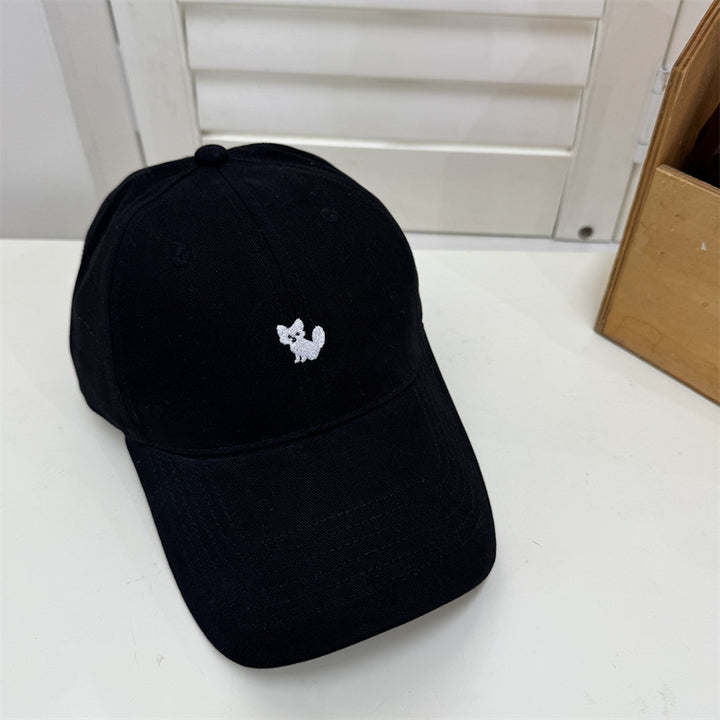 Women's Playful Embroidered Cat Cap Kalsten