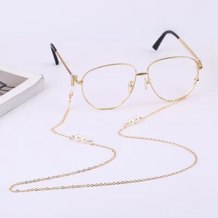 Elegant Layered Pearl and Chain Necklace Kalsten