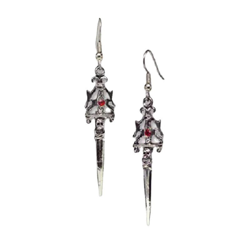 Gothic Statet Skull Earrings Kalsten