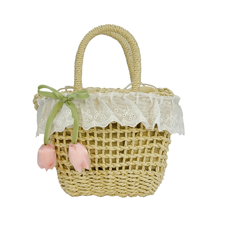 Woven Straw Tote Bag