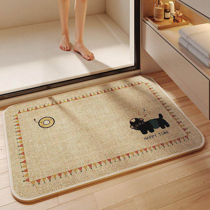 Cute Animal-Themed Non-Slip Bath Mat for Bathroom