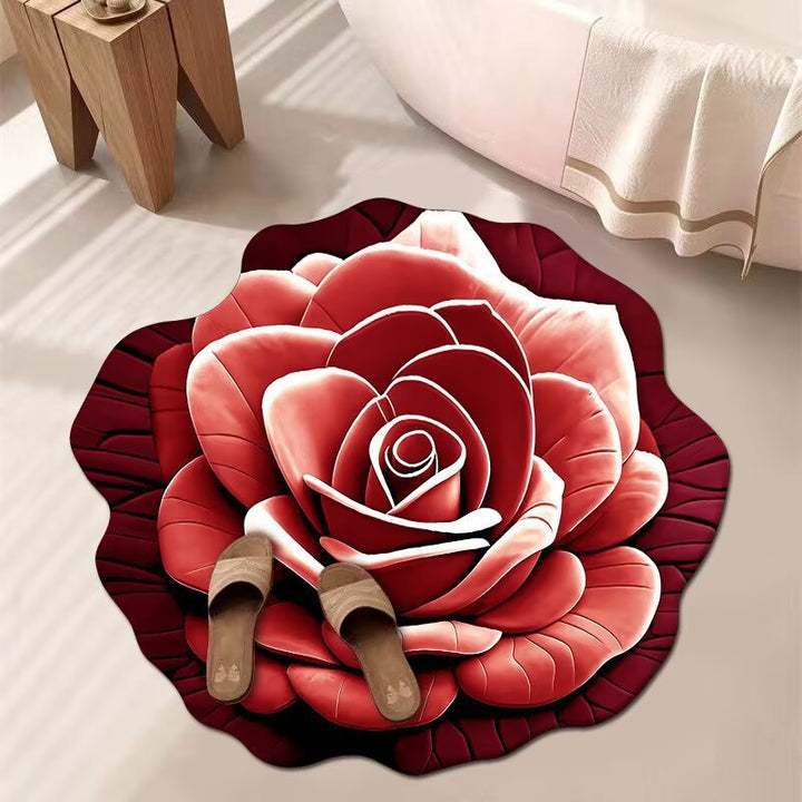 Artistic Floral Bath Mat