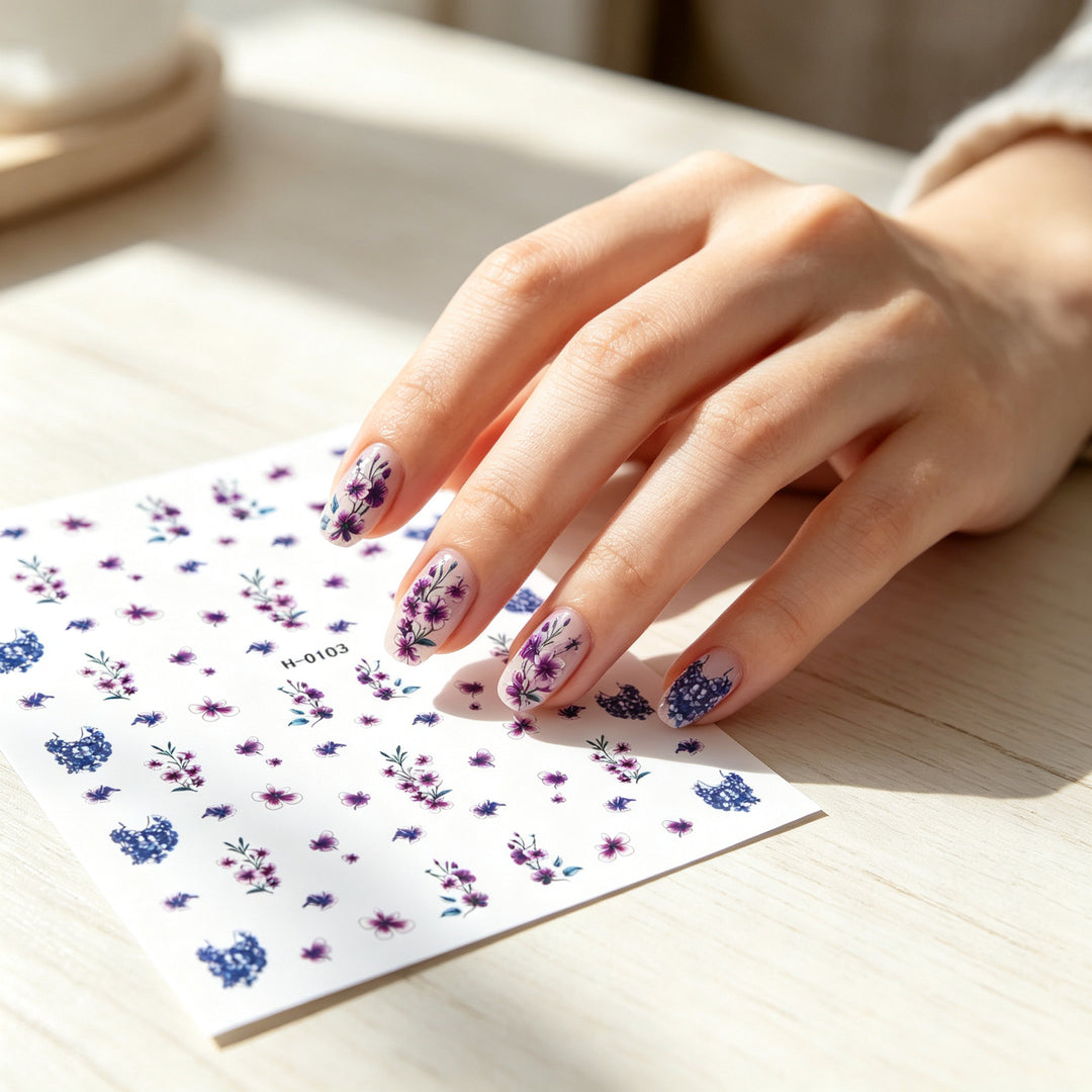 Floral Nail Art Sticker Sheet