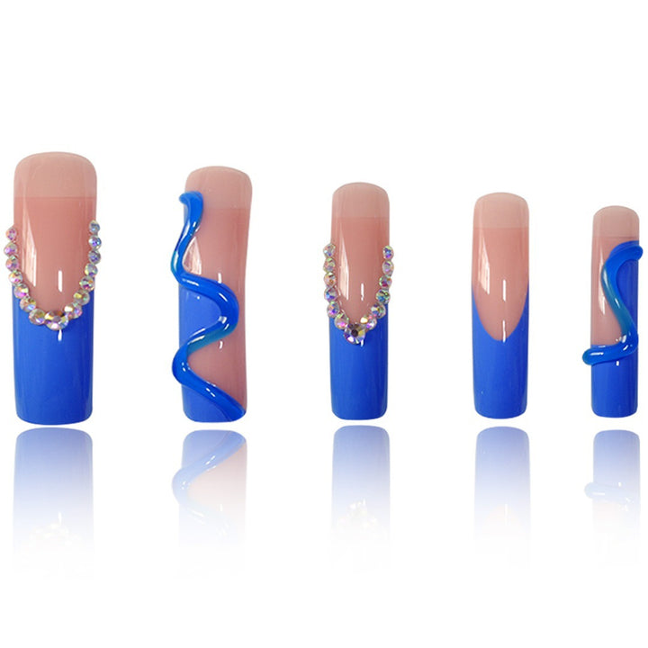 Glamorous 3D Long Stiletto Press-On Nails Kalsten