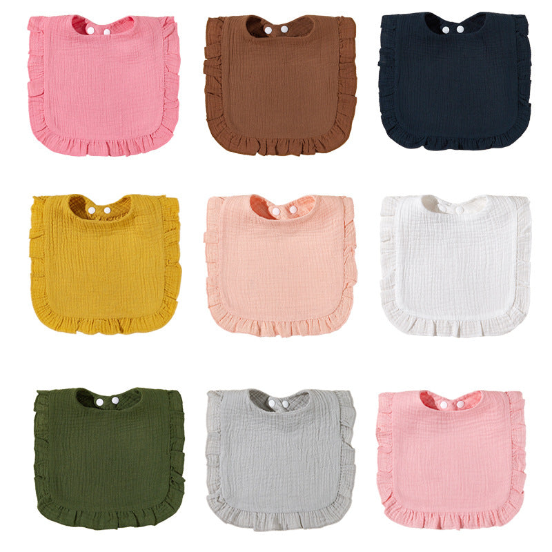 Soft Ruffled Muslin Baby Bib kalsten