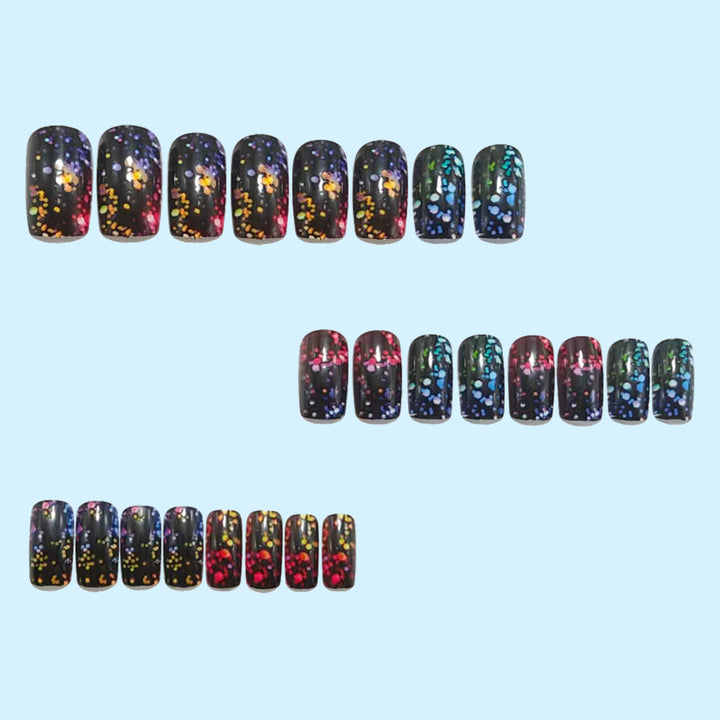 Sparkling artificial nails with glitter effect Kalsten