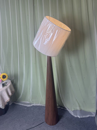 Modern Geometric Floor Lamp with Elegant Fabric Shade