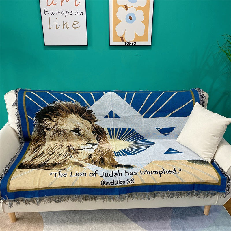 Artistic Woven Tapestry Blanket