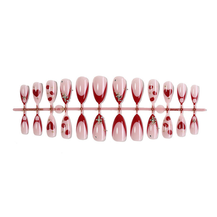 Creative Nail Art Set with Heart and Glitter Design Kalsten