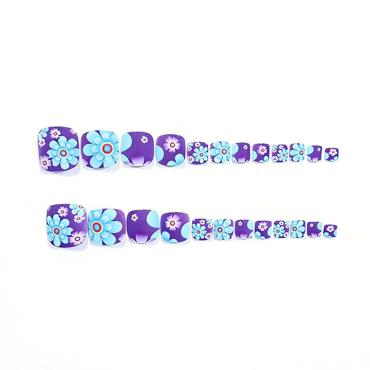Floral Design Pedicure Nail Art Enhancements Kalsten
