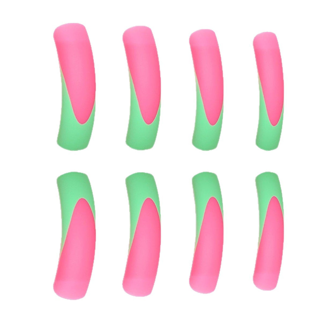 Stylish Long Press-On Nails with Artistic Ombre Design Kalsten
