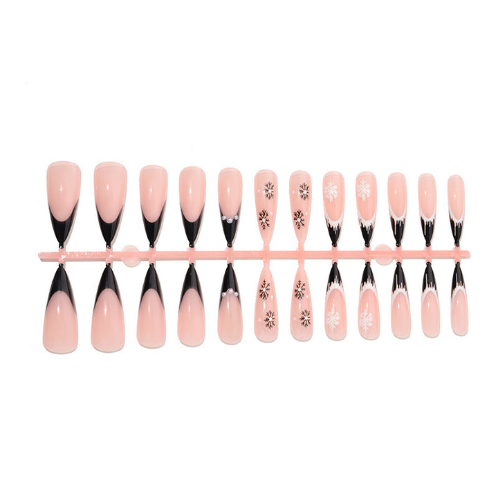 Artificial nail set with stylish winter design Kalsten