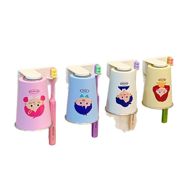 Wall-mounted toothbrush holder with funny cartoon design Kalsten