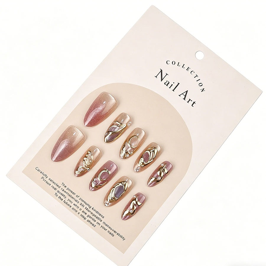 Glamorous artificial nails with noble accents Kalsten