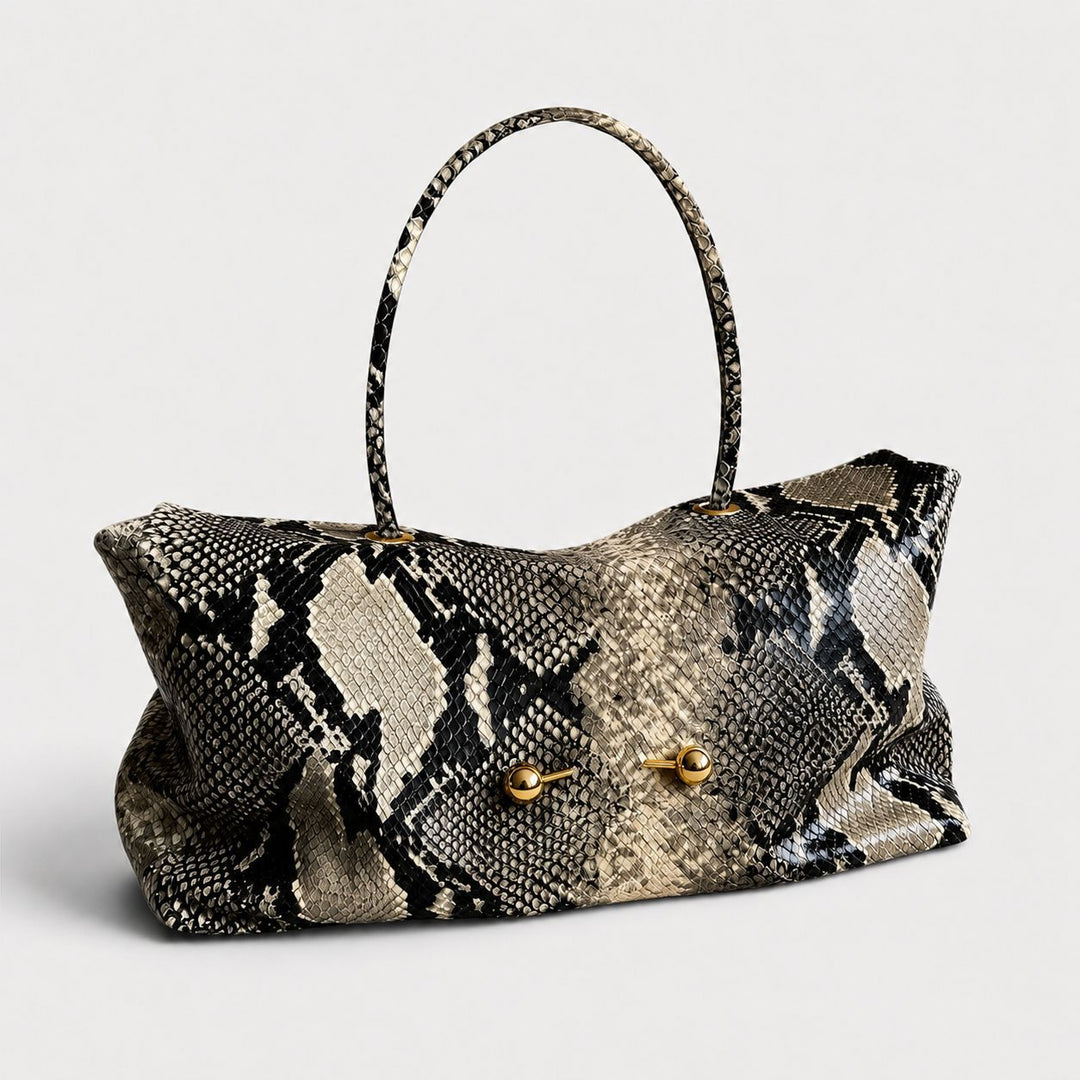 Elegant Crocodile Texture Shoulder Bag